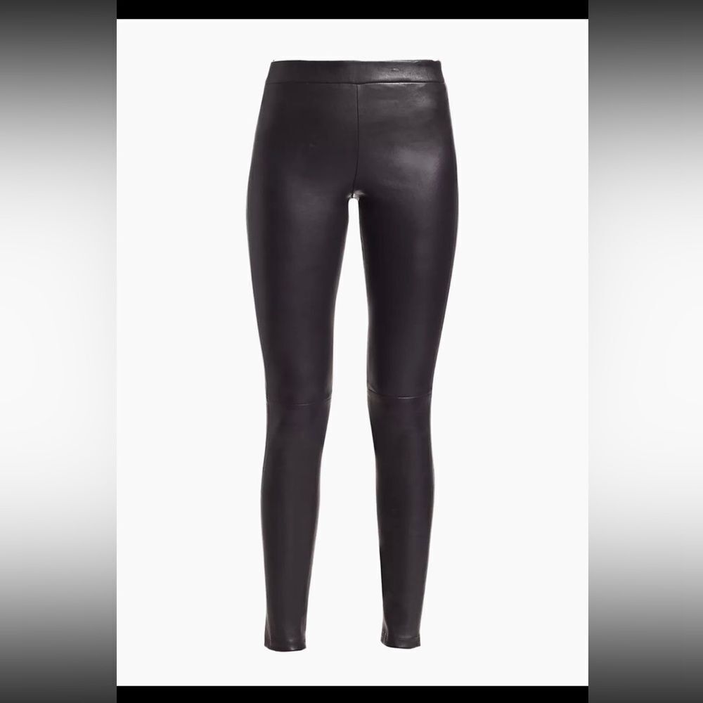 Theory Black  lamb Leather Leggings, US0